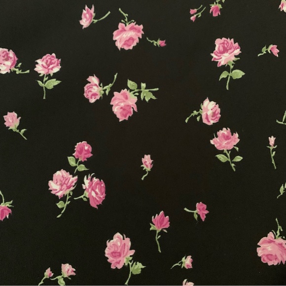 Vintage Fairweather 90's Black Ditzy Floral Print Slip Dress, Size 6 - Picture 8 of 10